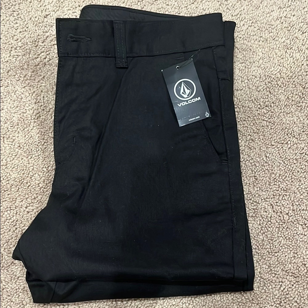 Volcom Black Chinos Classic Straight-Leg